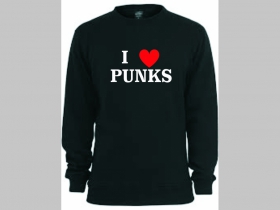 I LOVE PUNKS! mikina bez kapuce